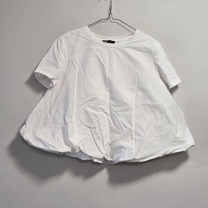 Zara White Short Sleeve Blouse Size Medium